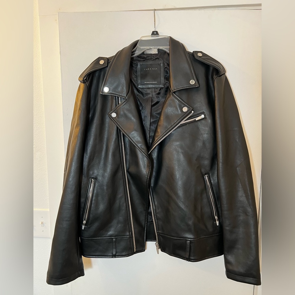 ZARA MAN FAUX LEATHER JACKET - SIZE XXL